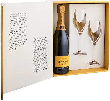 Drappier Carte d’Or Champagne and Glasses Gift Set (75cl)